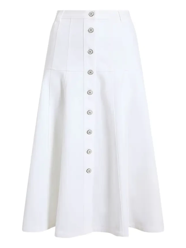 Veena Button-Front Midi Skirt Veena Button-Front Midi Skirt