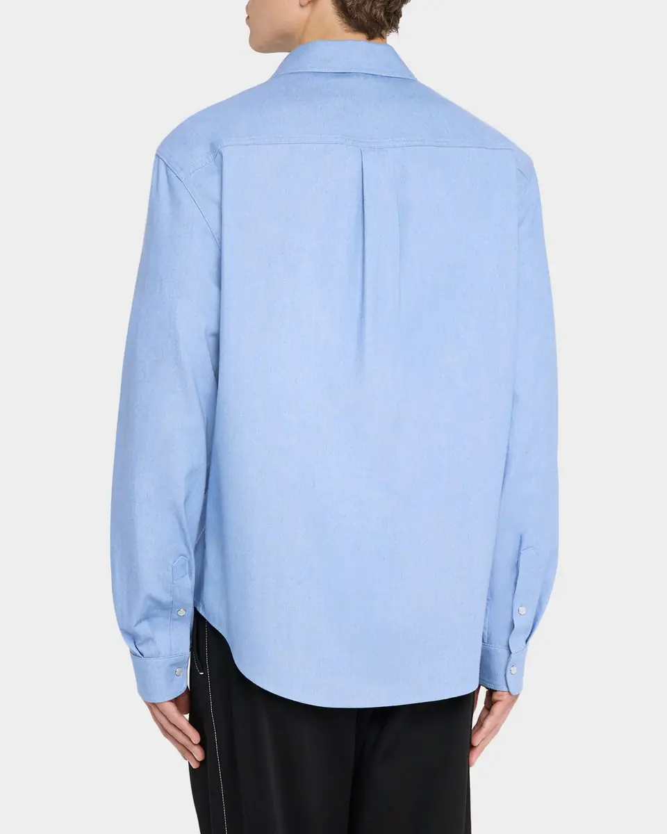 Marni Men's Denim Point Collar Overshirt | Thumbnail 3