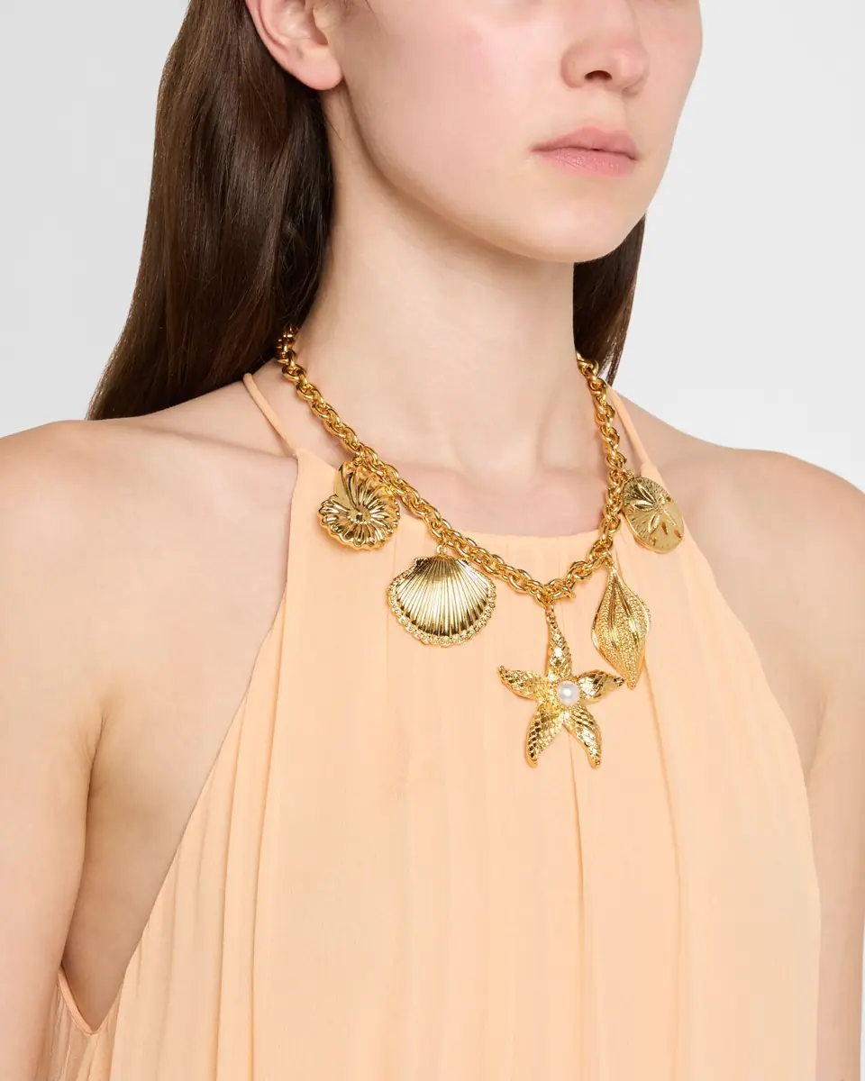 Kenneth Jay Lane Starfish and Seashell Charm Necklace | Thumbnail 2 Kenneth Jay Lane Starfish and Seashell Charm Necklace | Thumbnail 2
