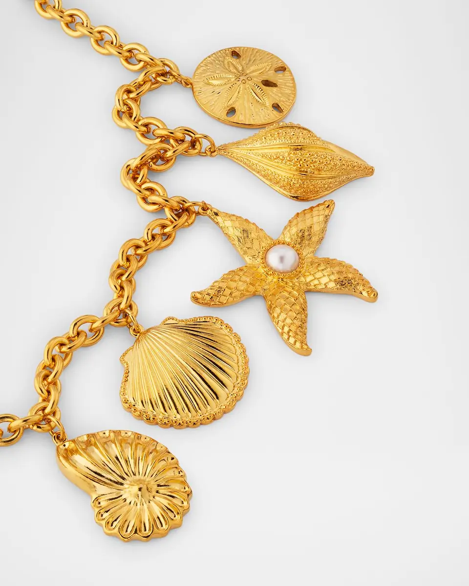 Kenneth Jay Lane Starfish and Seashell Charm Necklace | Thumbnail 3 Kenneth Jay Lane Starfish and Seashell Charm Necklace | Thumbnail 3