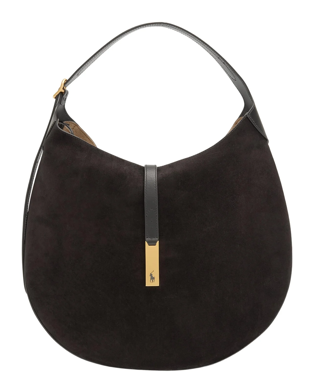 Polo ID Suede Large Shoulder Bag