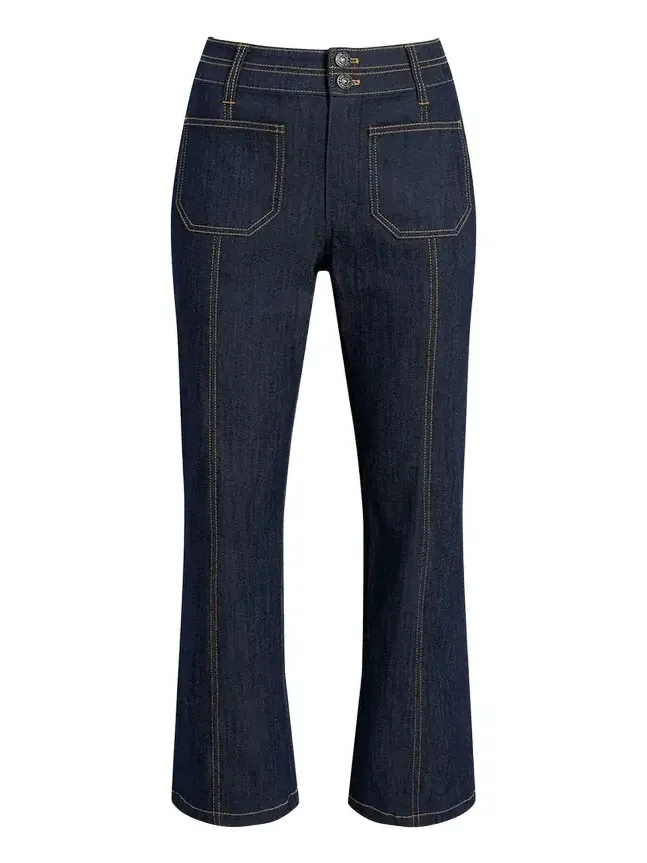 Cinq à Sept Dorothea Denim Patch Pocket Pants