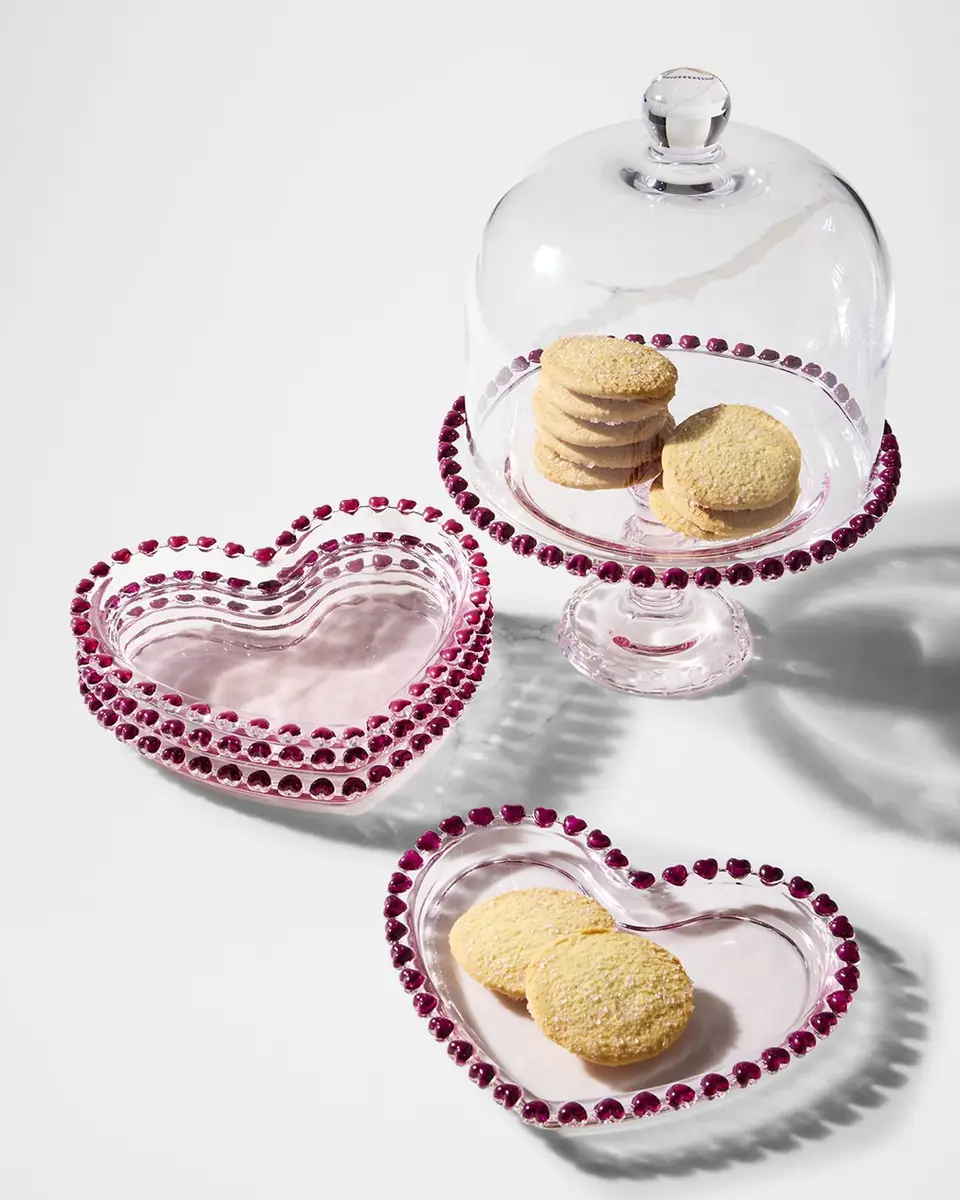 Neiman Marcus Heart-Shaped Dessert Plates, Set of 4 | Thumbnail 2 Neiman Marcus Heart-Shaped Dessert Plates, Set of 4 | Thumbnail 2