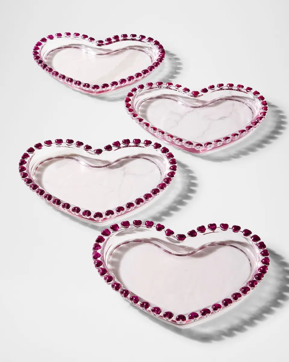 Neiman Marcus Heart-Shaped Dessert Plates, Set of 4 | Thumbnail 3 Neiman Marcus Heart-Shaped Dessert Plates, Set of 4 | Thumbnail 3