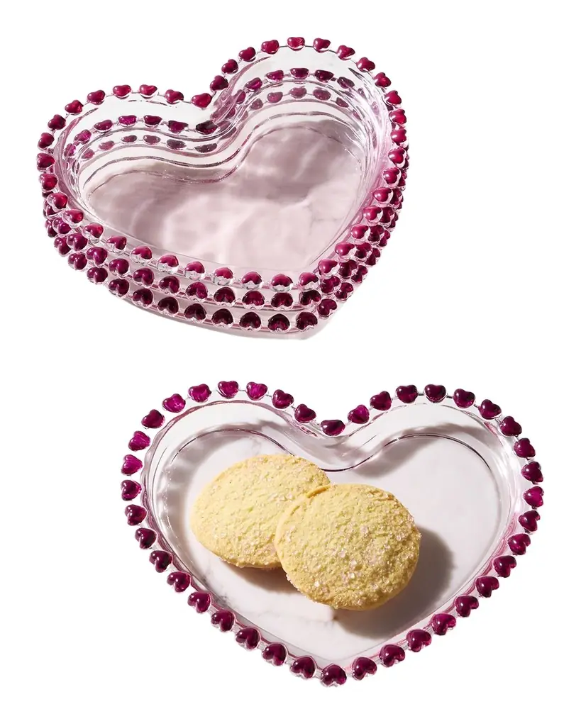 Neiman Marcus Heart-Shaped Dessert Plates, Set of 4