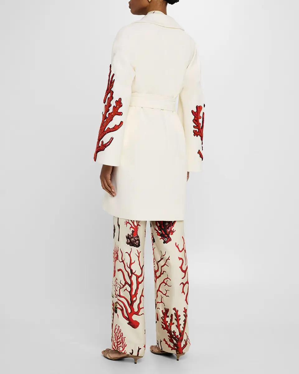 Libertine Coral Patches Vienna Wrap Coat | Thumbnail 3