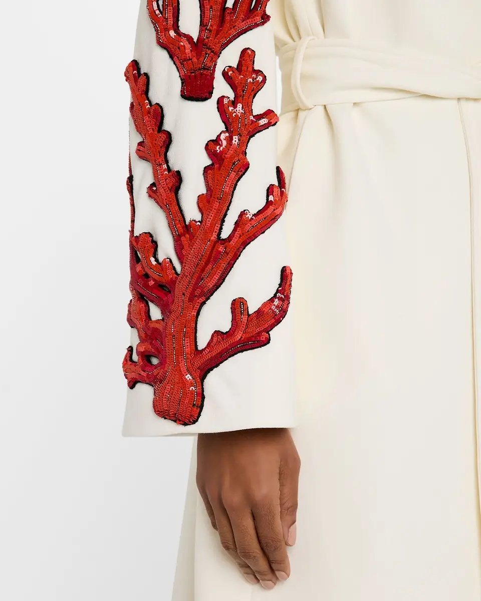 Libertine Coral Patches Vienna Wrap Coat | Thumbnail 5