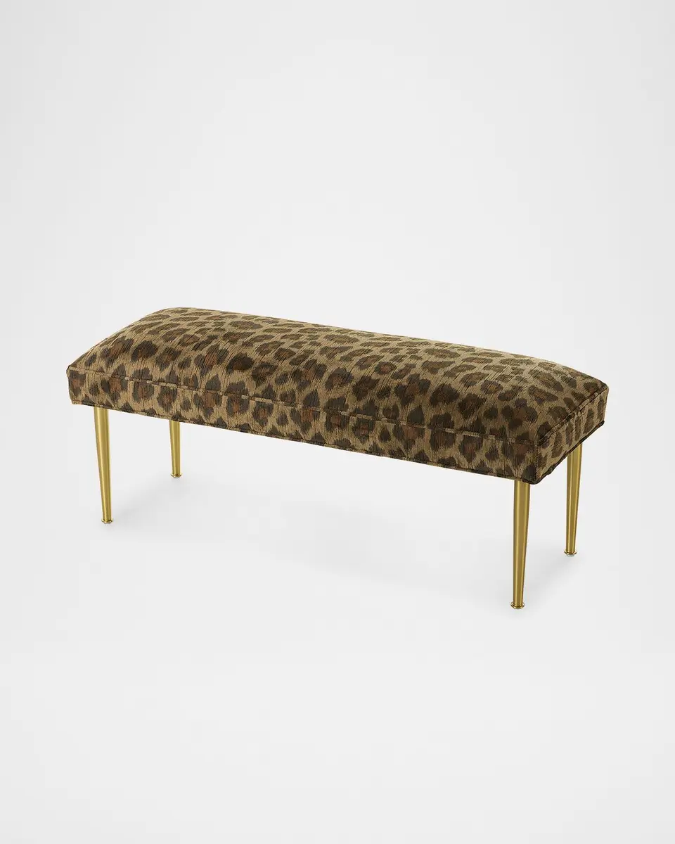 Haute House Kylee Leopard Bench, 42" | Thumbnail 3 Haute House Kylee Leopard Bench, 42" | Thumbnail 3