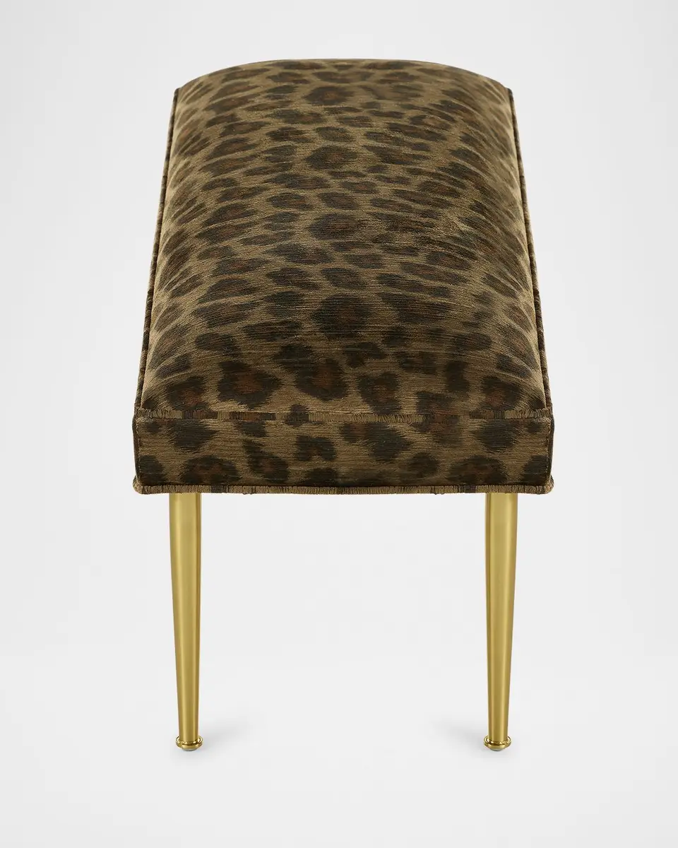 Haute House Kylee Leopard Bench, 42" | Thumbnail 4 Haute House Kylee Leopard Bench, 42" | Thumbnail 4