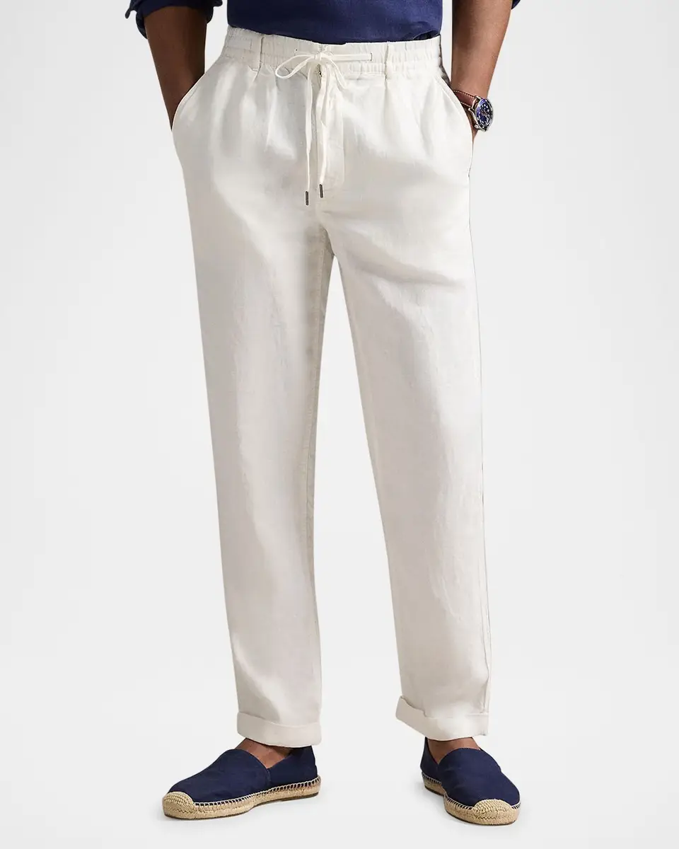 Polo Ralph Lauren Men's Prepster Slim Tapered Linen Pants | Thumbnail 4 Polo Ralph Lauren Men's Prepster Slim Tapered Linen Pants | Thumbnail 4