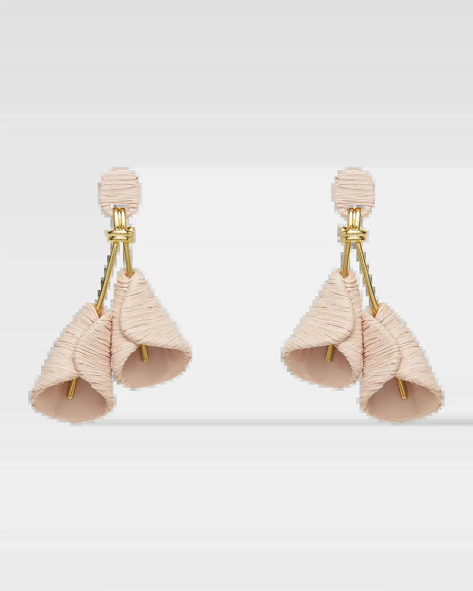 Lele Sadoughi Raffia Calla Lily Earrings | Thumbnail 2 Lele Sadoughi Raffia Calla Lily Earrings | Thumbnail 2