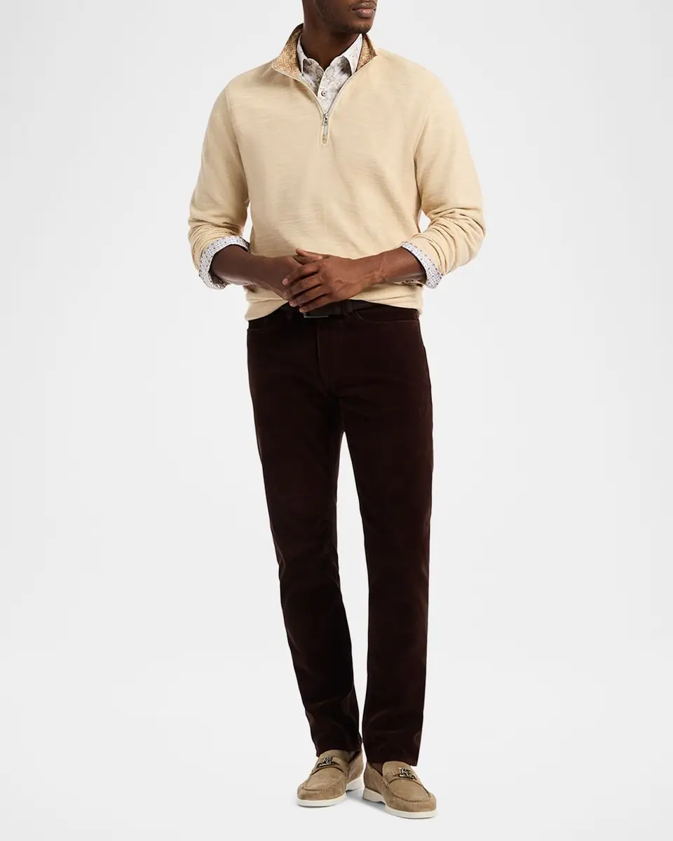 Robert Graham Men's Heathered Knit Quarter-Zip Sweater | Thumbnail 2 Robert Graham Men's Heathered Knit Quarter-Zip Sweater | Thumbnail 2
