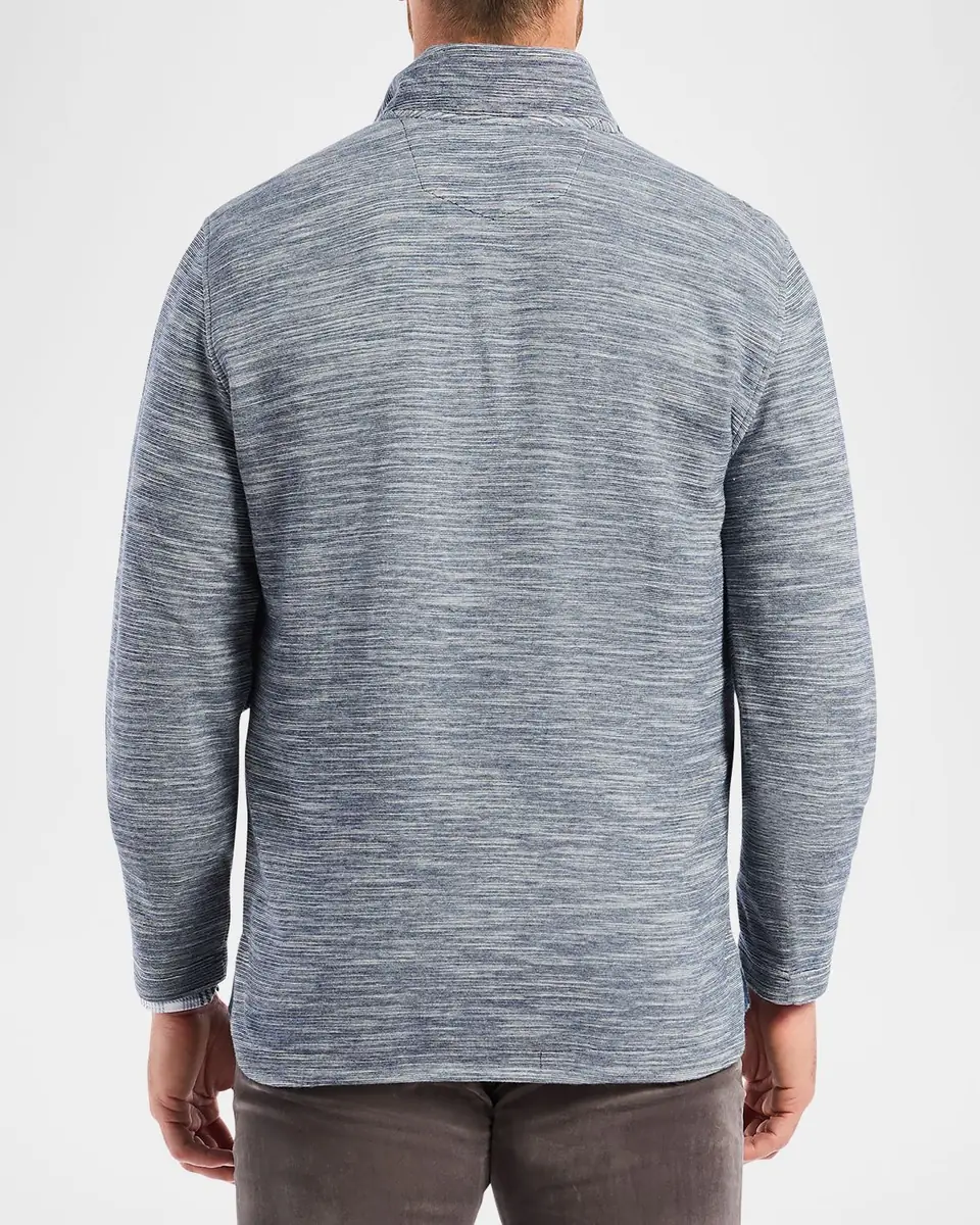 Robert Graham Men's Heathered Knit Quarter-Zip Sweater | Thumbnail 2 Robert Graham Men's Heathered Knit Quarter-Zip Sweater | Thumbnail 2