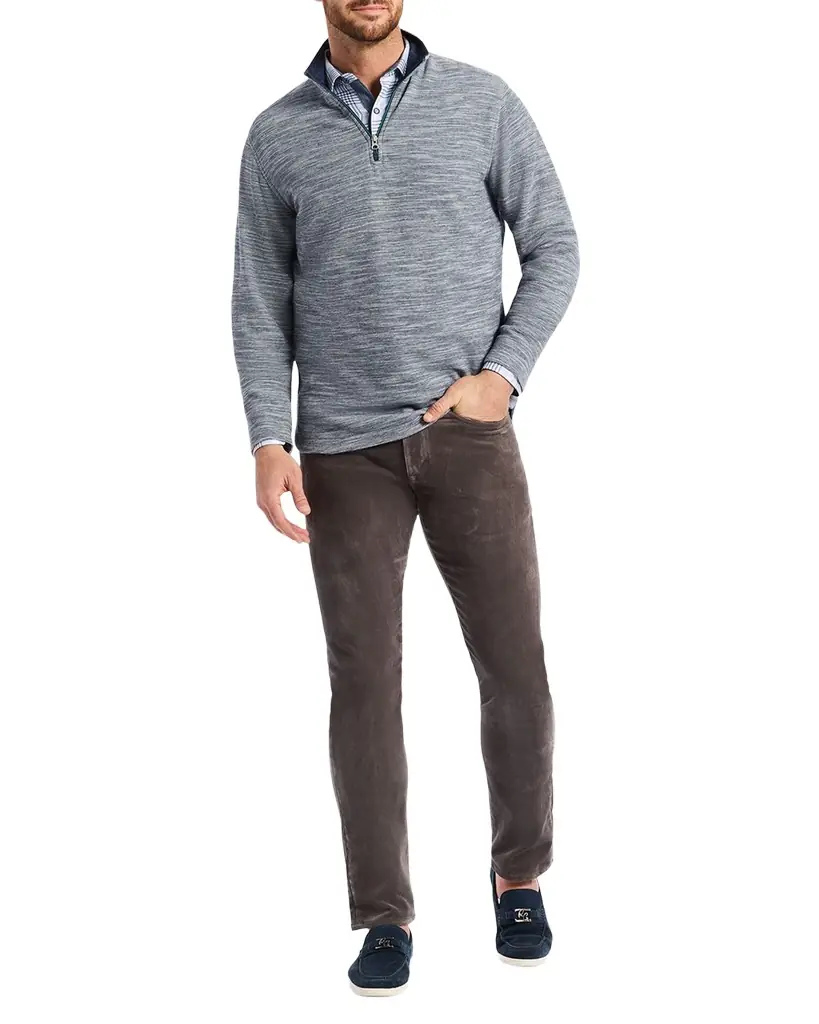 Men's Heathered Knit Quarter-Zip Sweater Men's Heathered Knit Quarter-Zip Sweater