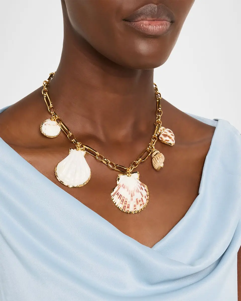 Kenneth Jay Lane Multi-Shell Charm Necklace | Thumbnail 2 Kenneth Jay Lane Multi-Shell Charm Necklace | Thumbnail 2