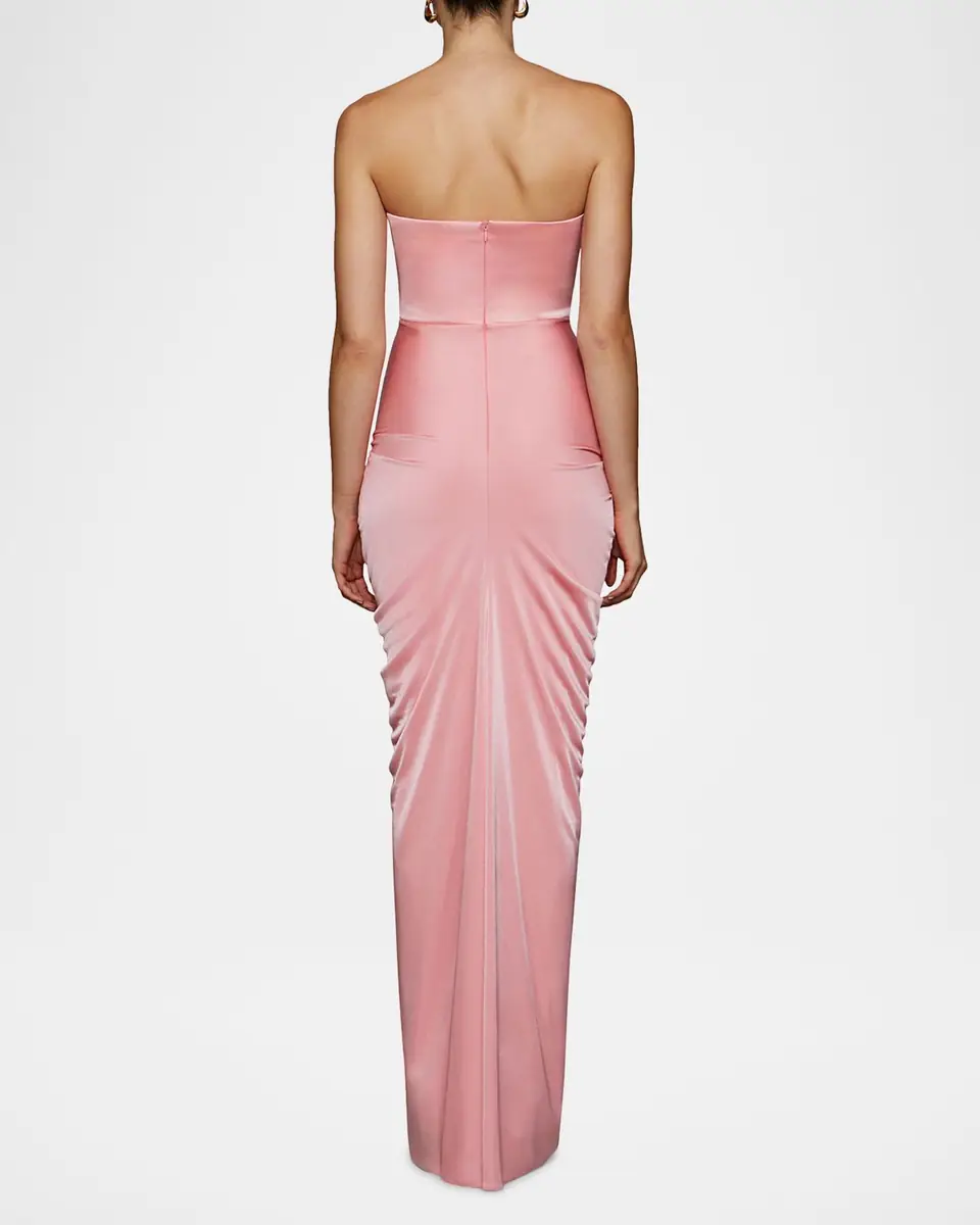 Et Ochs Selena Strapless Draped Glossy Jersey Gown | Thumbnail 2 Et Ochs Selena Strapless Draped Glossy Jersey Gown | Thumbnail 2
