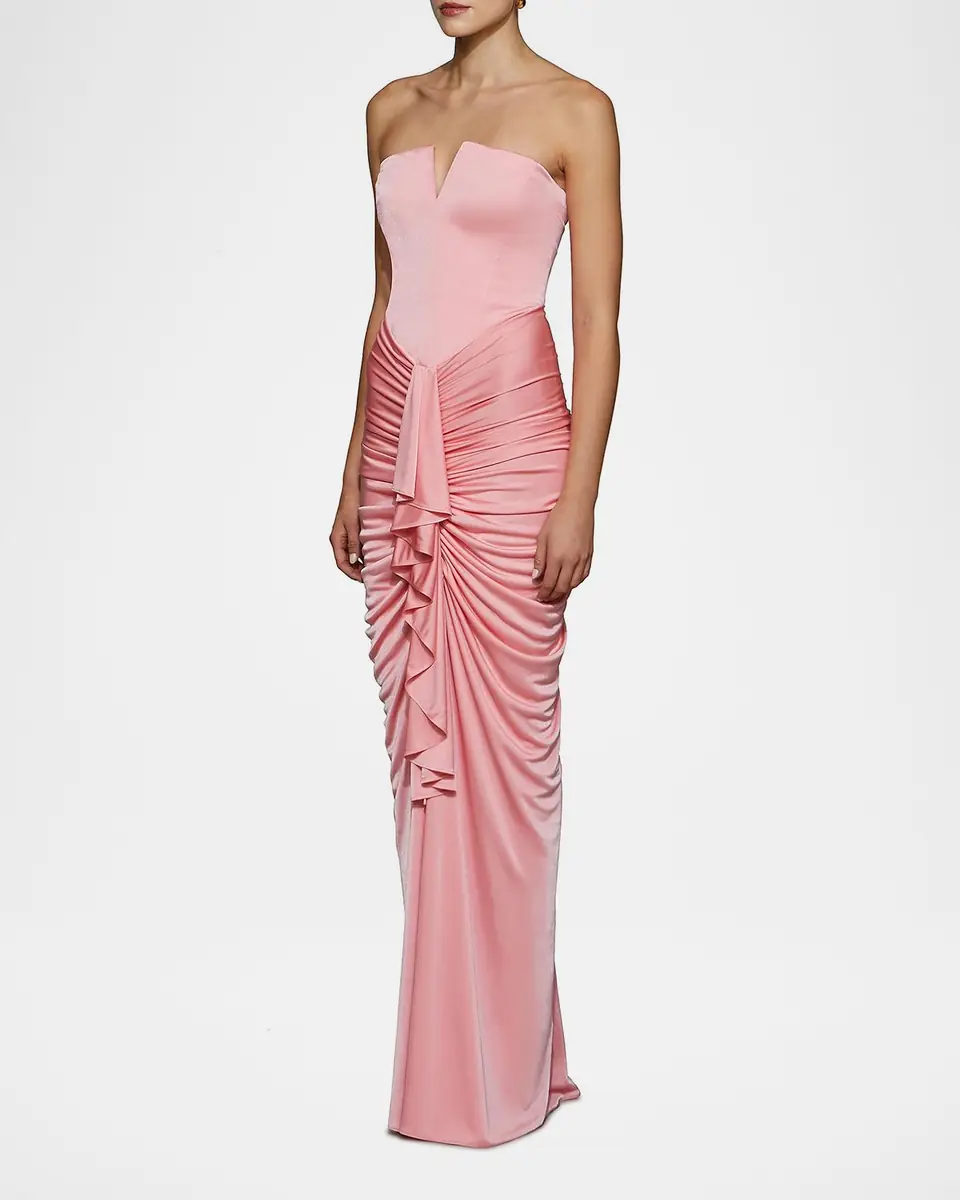 Et Ochs Selena Strapless Draped Glossy Jersey Gown | Thumbnail 13 Et Ochs Selena Strapless Draped Glossy Jersey Gown | Thumbnail 13