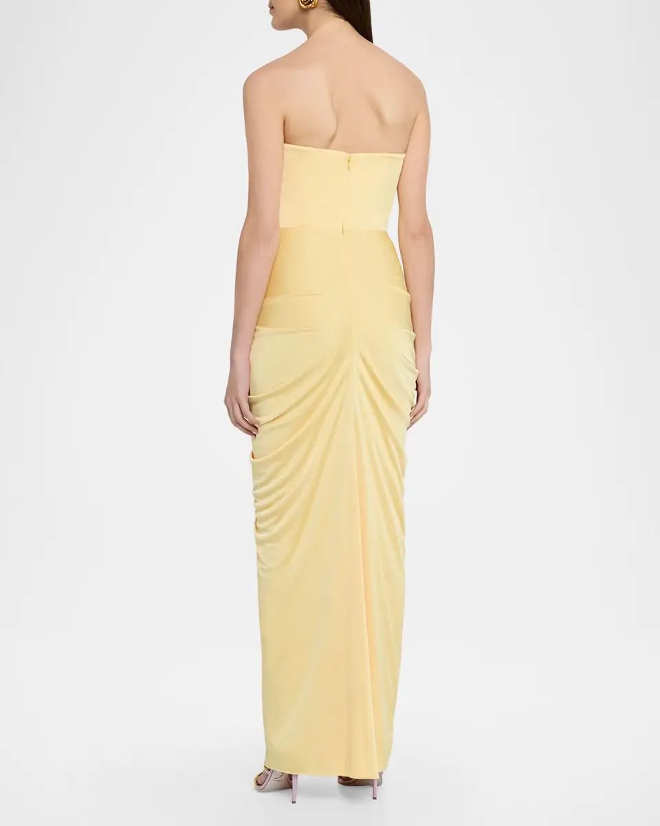 Et Ochs Selena Strapless Draped Glossy Jersey Gown | Thumbnail 6 Et Ochs Selena Strapless Draped Glossy Jersey Gown | Thumbnail 6