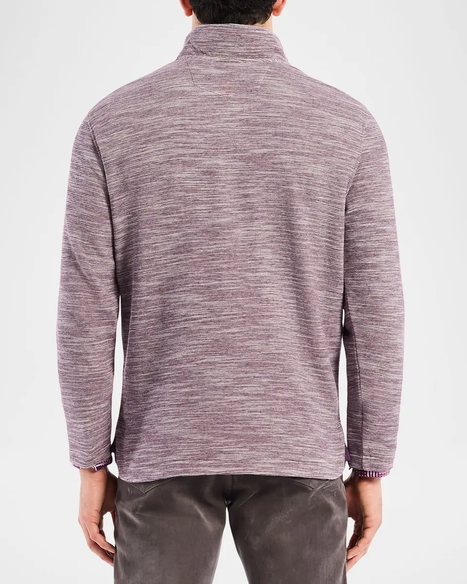 Robert Graham Men's Heathered Knit Quarter-Zip Sweater | Thumbnail 3 Robert Graham Men's Heathered Knit Quarter-Zip Sweater | Thumbnail 3