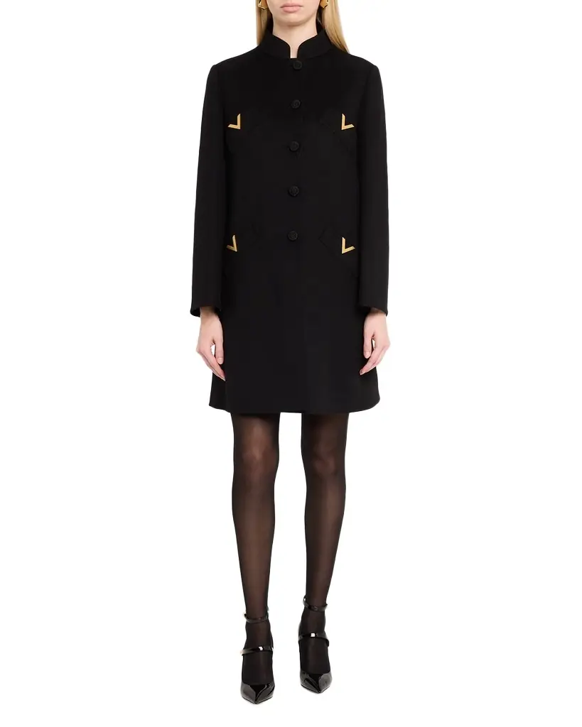 Valentino Garavani VLogo Single-Breasted Wool-Cashmere Coat | Image 1 Valentino Garavani VLogo Single-Breasted Wool-Cashmere Coat | Image 1