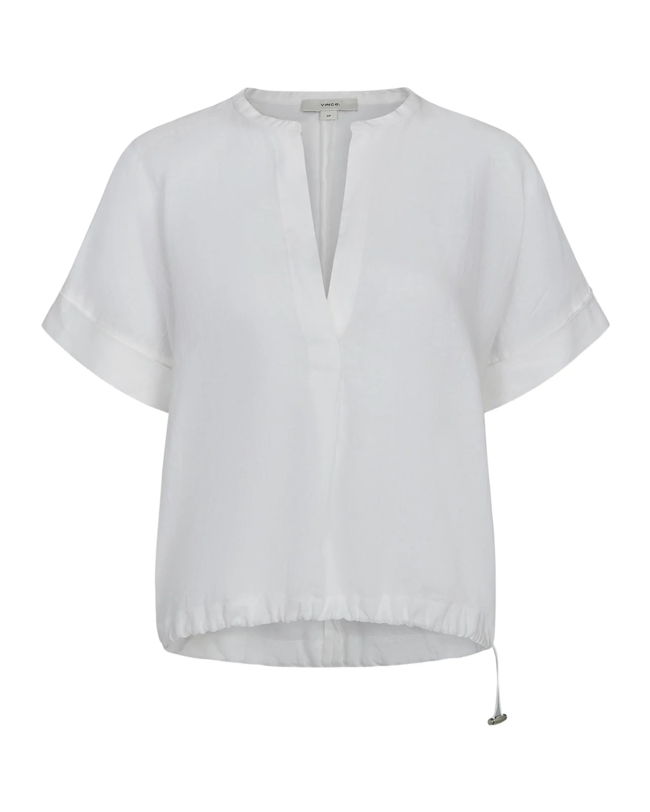 Vince Short-Sleeve Linen Top