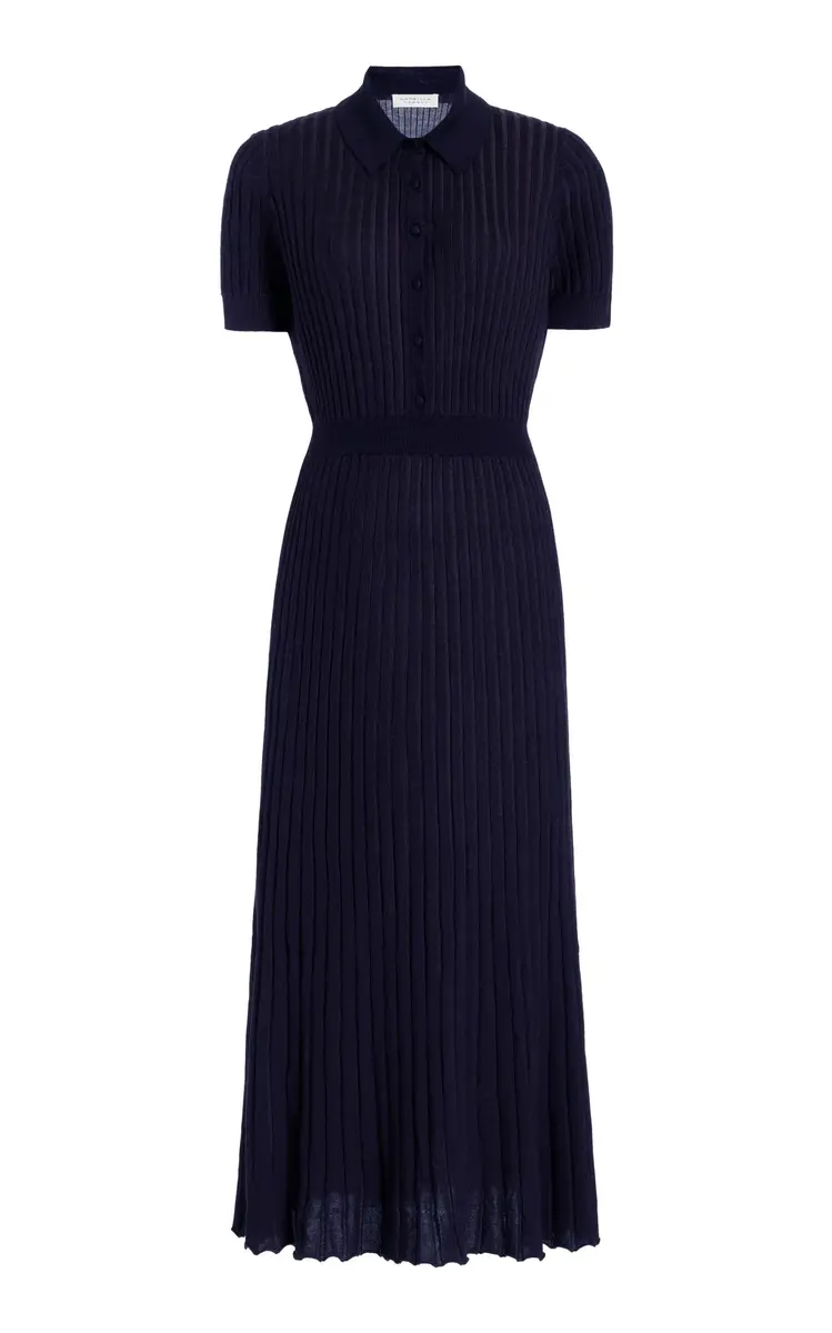 Amor Knit Dress in Dark Navy Cashmere Silk Amor Knit Dress in Dark Navy Cashmere Silk