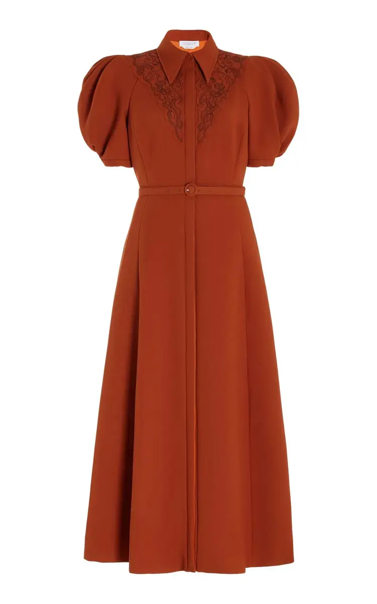 Gabriela Hearst Billy Dress in Red Clay Double-Face Wool Crepe | Image 1 Gabriela Hearst Billy Dress in Red Clay Double-Face Wool Crepe | Image 1