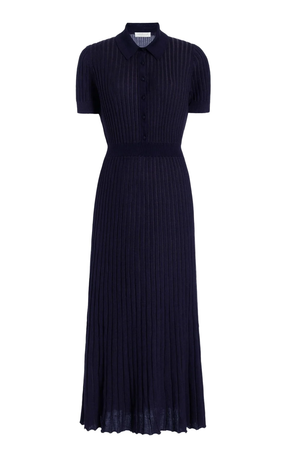 Amor Knit Midi Dress in Dark Navy Cashmere Silk Amor Knit Midi Dress in Dark Navy Cashmere Silk