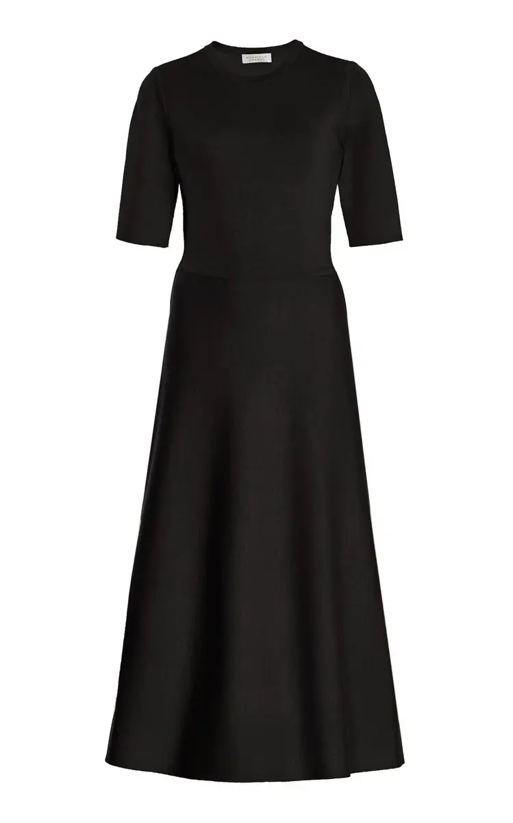GABRIELA HEARST Seymore Knit Dress in Black Merino Wool Cashmere | Image 1 GABRIELA HEARST Seymore Knit Dress in Black Merino Wool Cashmere | Image 1