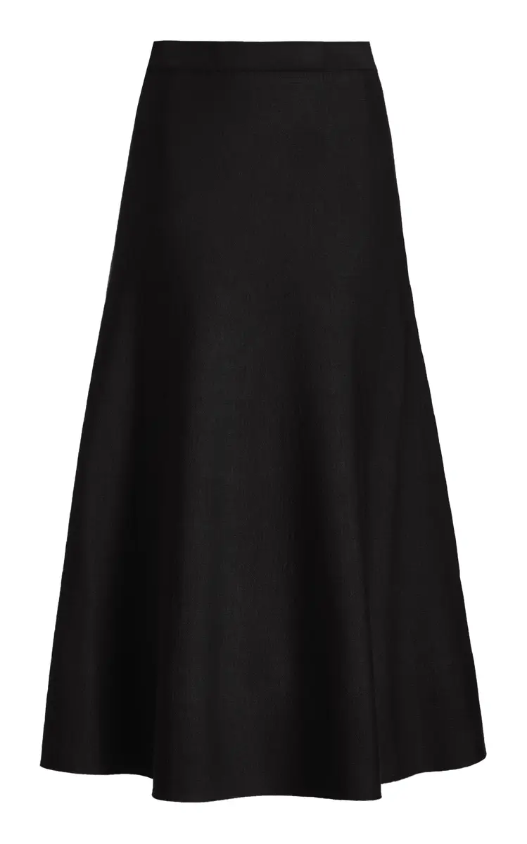 Freddie Knit Skirt in Black Merino Wool Cashmere Freddie Knit Skirt in Black Merino Wool Cashmere