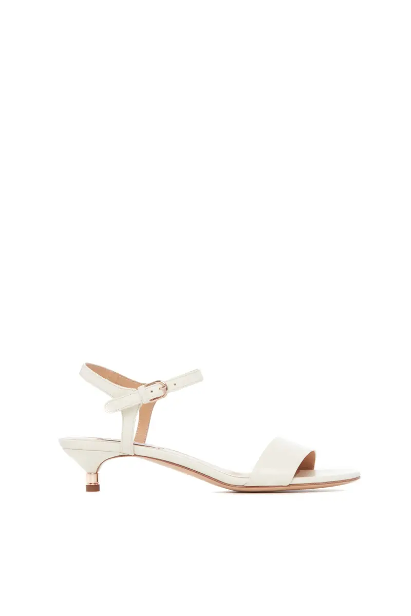 Gabriela Hearst Soraya Low Heel Sandal in Cream Leather | Image 1 Gabriela Hearst Soraya Low Heel Sandal in Cream Leather | Image 1
