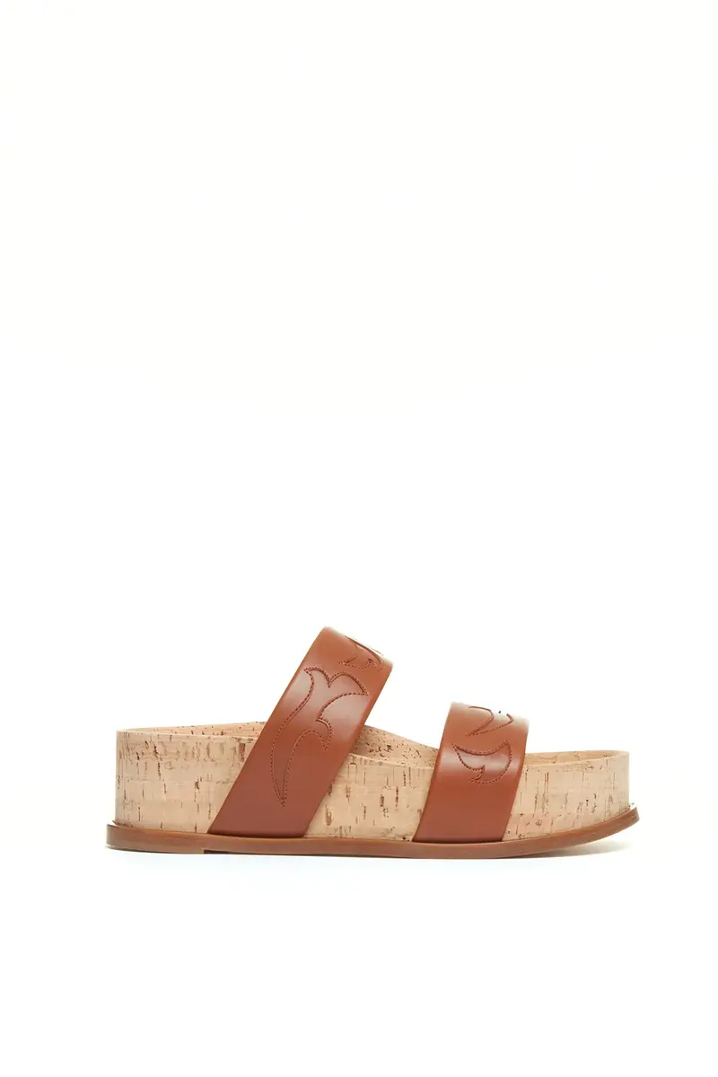 Gabriela Hearst Flame Striker Sandal in Cognac Leather | Image 1 Gabriela Hearst Flame Striker Sandal in Cognac Leather | Image 1