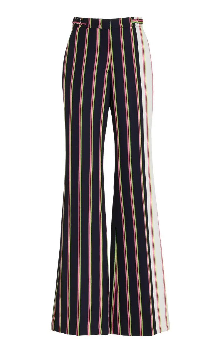 Gabriela Hearst Jones Pant in Navy Multi Striped Wool | Image 1 Gabriela Hearst Jones Pant in Navy Multi Striped Wool | Image 1