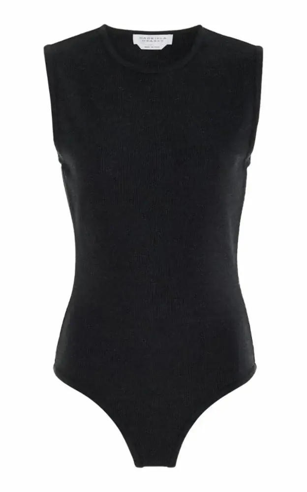 Gabriela Hearst Nora Knit Bodysuit in Charcoal Merino Wool | Image 1 Gabriela Hearst Nora Knit Bodysuit in Charcoal Merino Wool | Image 1