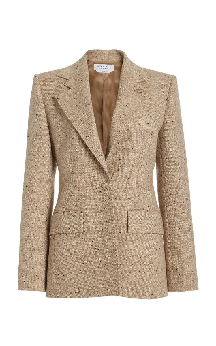 Delmas Blazer in Oatmeal Multi Cashmere Virgin Wool Delmas Blazer in Oatmeal Multi Cashmere Virgin Wool