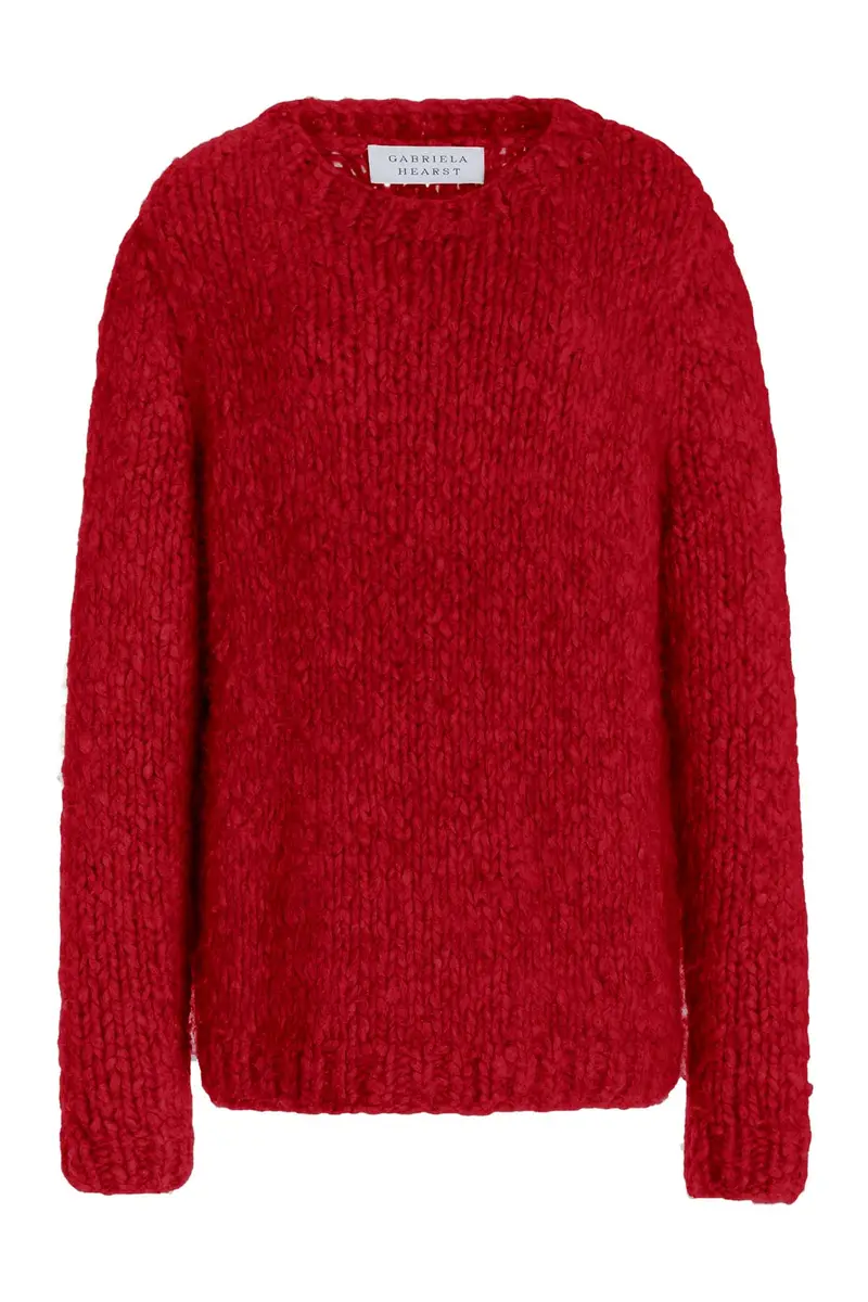 Gabriela Hearst Lawrence Knit Sweater in Red Welfat Cashmere | Image 1 Gabriela Hearst Lawrence Knit Sweater in Red Welfat Cashmere | Image 1