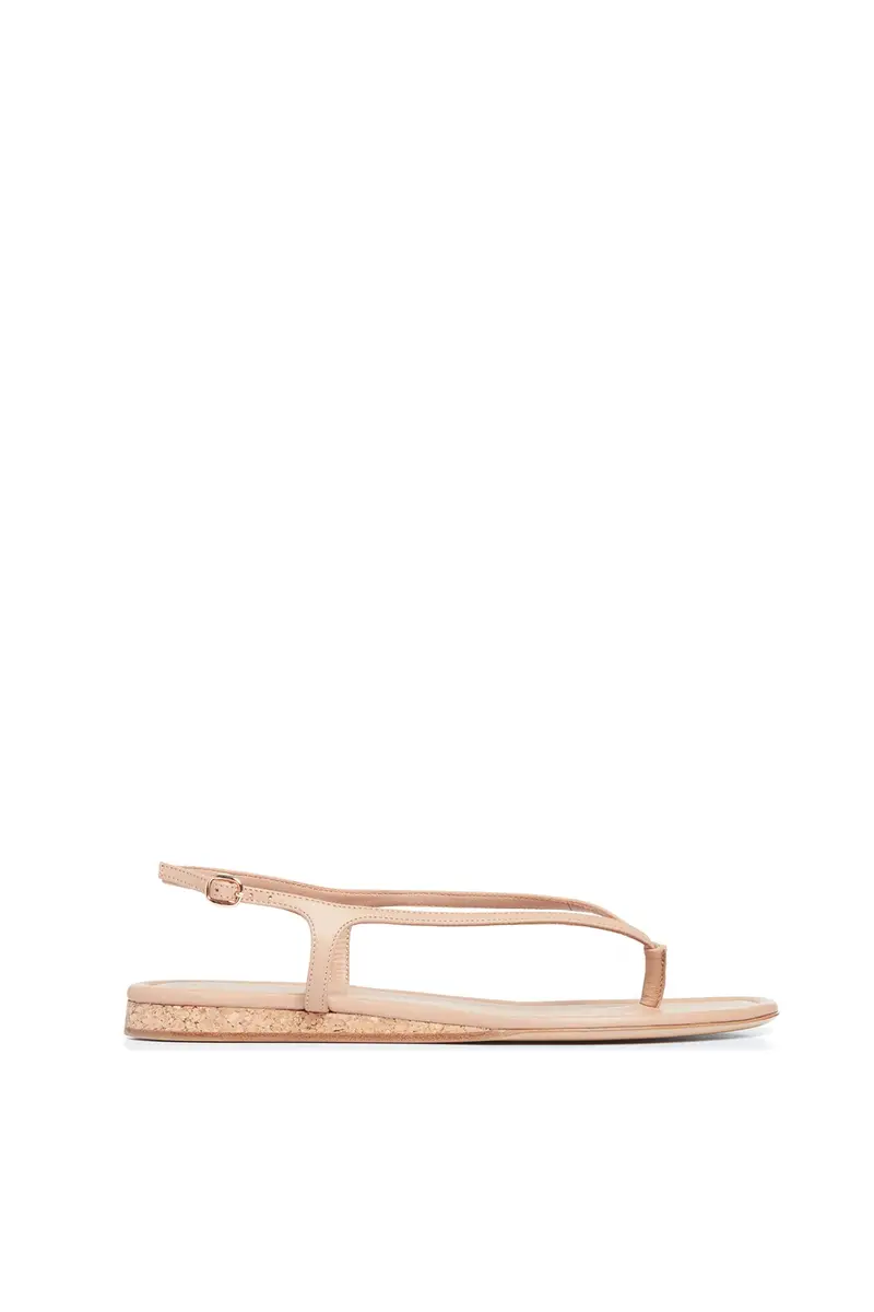 Gabriela Hearst Gia Flat Sandal in Dark Camel Leather | Image 1 Gabriela Hearst Gia Flat Sandal in Dark Camel Leather | Image 1
