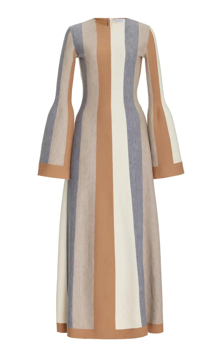 GABRIELA HEARST Quinlan Knit Dress in Multi Striped Merino Wool Cashmere | Image 1 GABRIELA HEARST Quinlan Knit Dress in Multi Striped Merino Wool Cashmere | Image 1