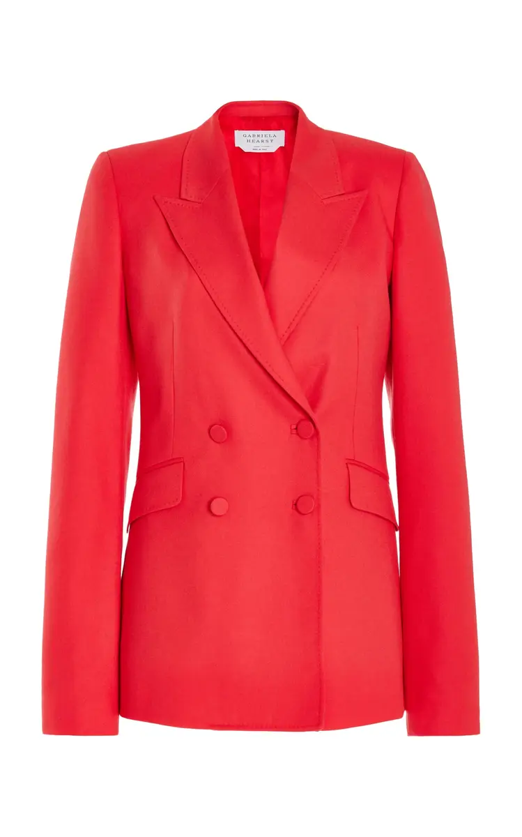 GABRIELA HEARST Stephanie Blazer in Red Topaz Superfine Wool | Image 1 GABRIELA HEARST Stephanie Blazer in Red Topaz Superfine Wool | Image 1