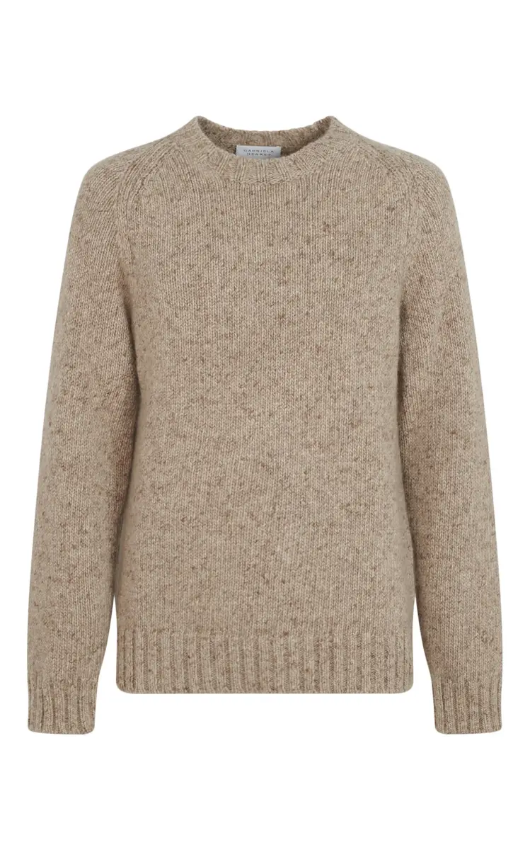 GABRIELA HEARST Alfie Crewneck in Oatmeal Multi Cashmere | Image 1 GABRIELA HEARST Alfie Crewneck in Oatmeal Multi Cashmere | Image 1
