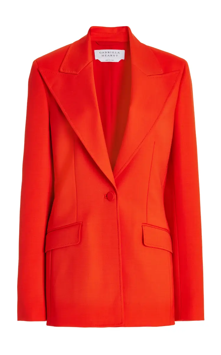 Gabriela Hearst Leiva Blazer in Tonic Orange Sportswear Wool | Image 1 Gabriela Hearst Leiva Blazer in Tonic Orange Sportswear Wool | Image 1