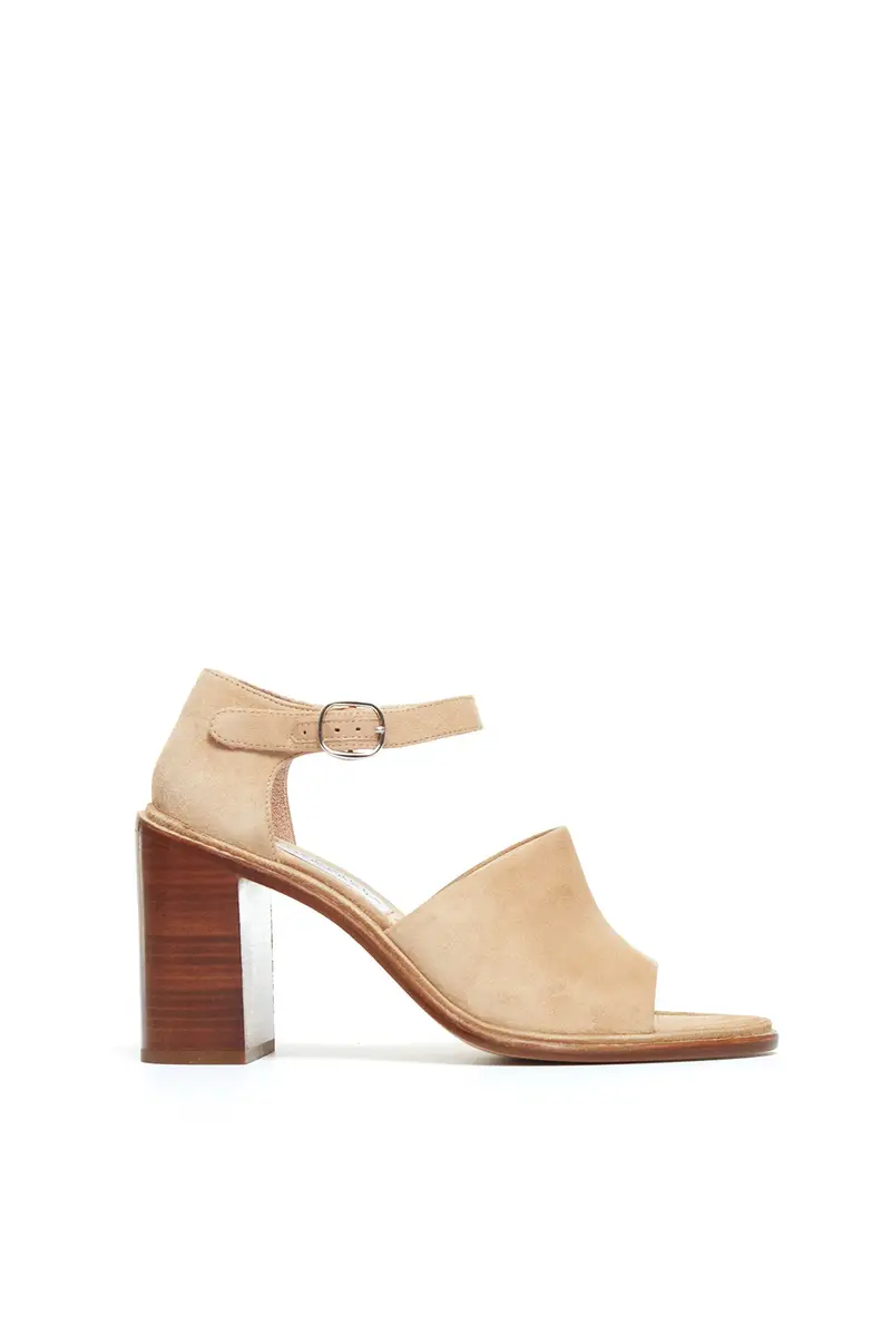 Beau Heel in Beige Suede Beau Heel in Beige Suede