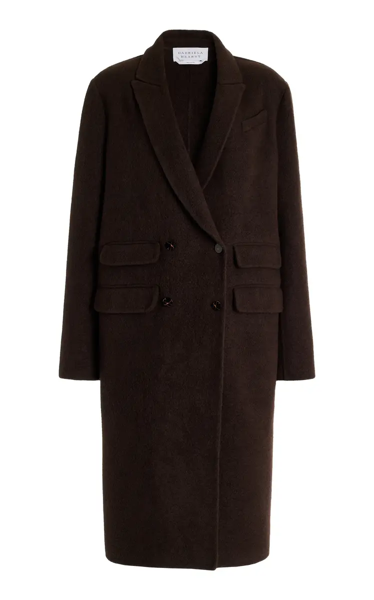 GABRIELA HEARST Reed Coat in Chocolate Double-Face Recycled Cashmere Felt | Image 1 GABRIELA HEARST Reed Coat in Chocolate Double-Face Recycled Cashmere Felt | Image 1