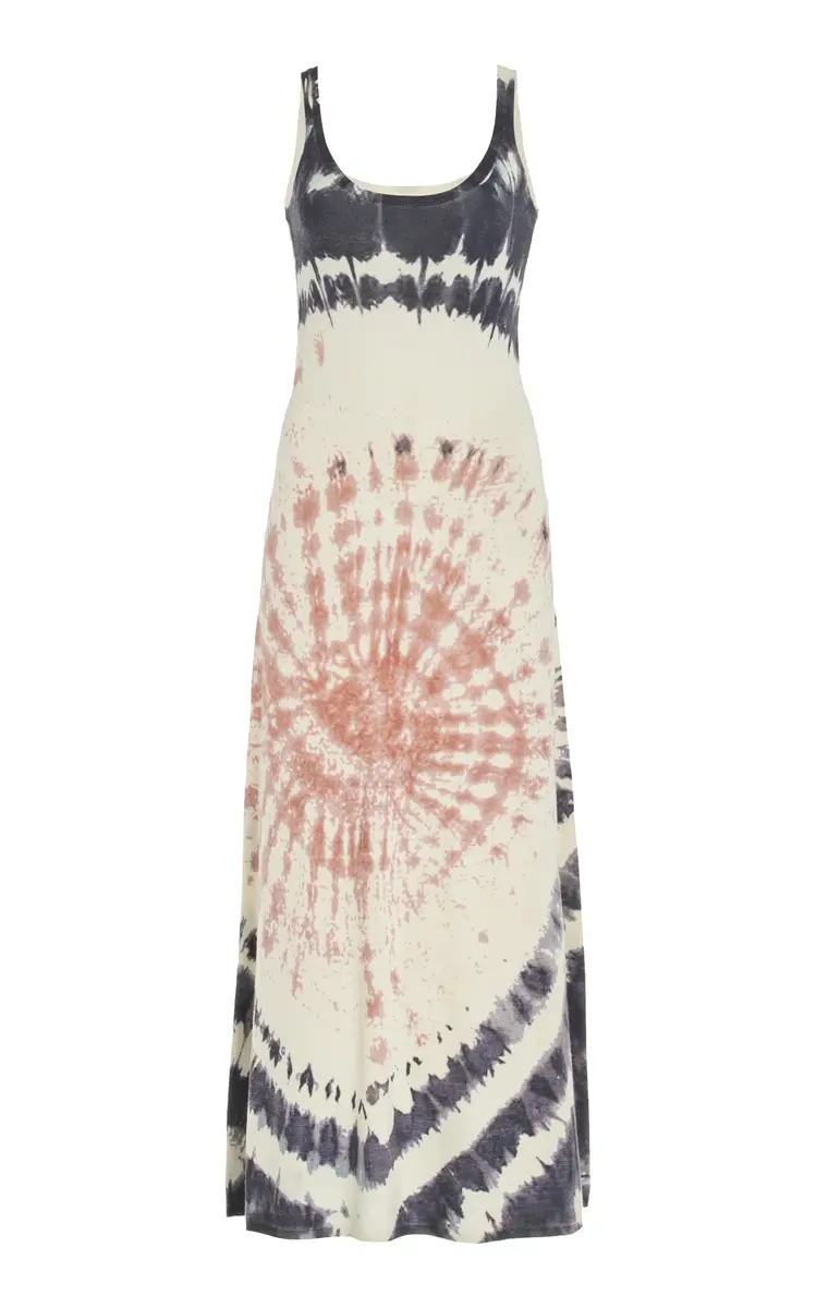 GABRIELA HEARST Beca Knit Dress in Deep Bordeaux Multi Tie Dye Cashmere | Image 1 GABRIELA HEARST Beca Knit Dress in Deep Bordeaux Multi Tie Dye Cashmere | Image 1