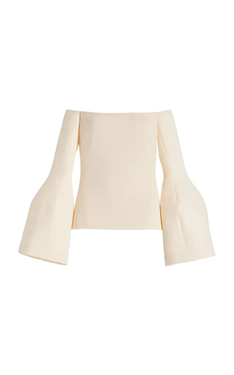 Gabriela Hearst Maki Top in Wool Silk Cady | Image 1 Gabriela Hearst Maki Top in Wool Silk Cady | Image 1