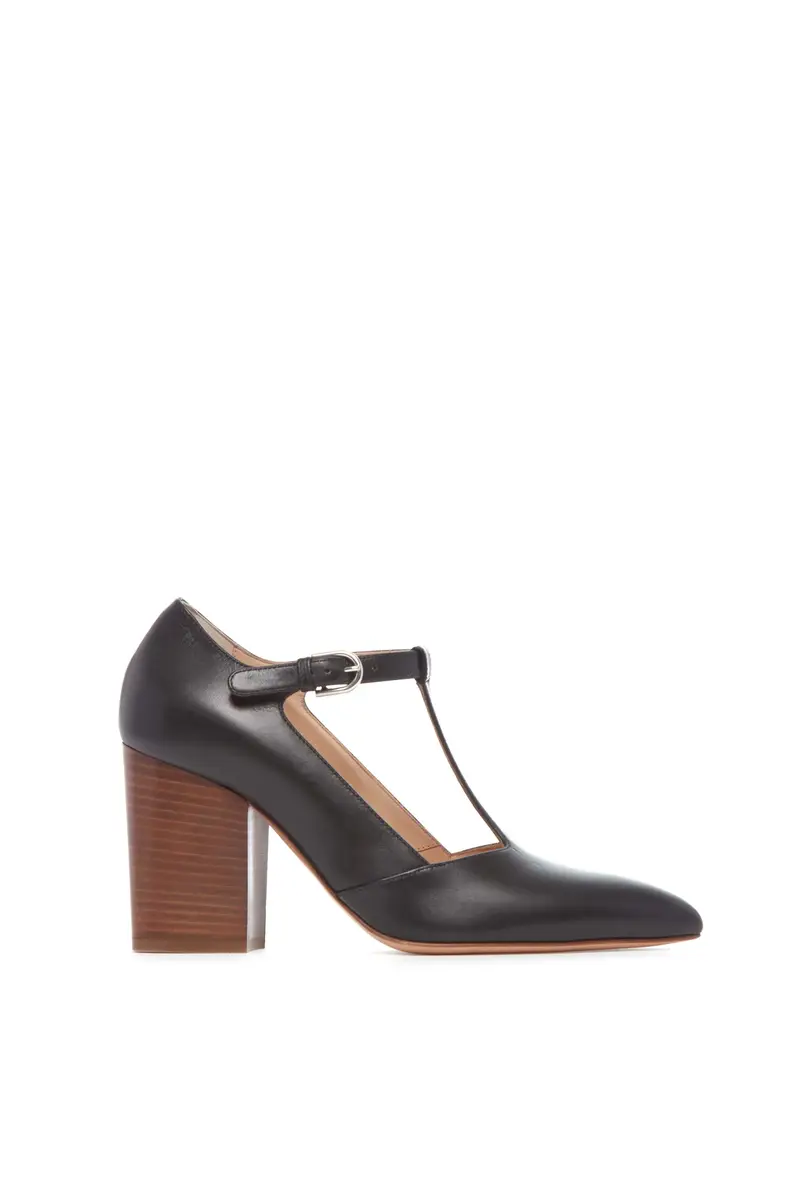 GABRIELA HEARST Triana Block Heel Pump in Black Leather | Image 1 GABRIELA HEARST Triana Block Heel Pump in Black Leather | Image 1