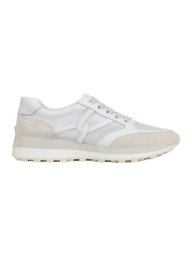 Veronica Beard Valentina Ripstop Mixed Leather Retro Sneakers