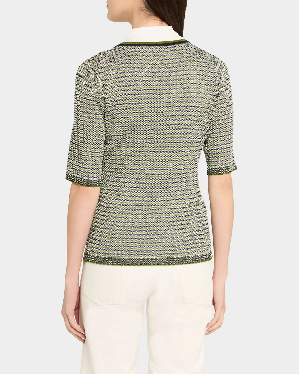 Veronica Beard Soza Compact Knit Polo Top | Thumbnail 2 Veronica Beard Soza Compact Knit Polo Top | Thumbnail 2