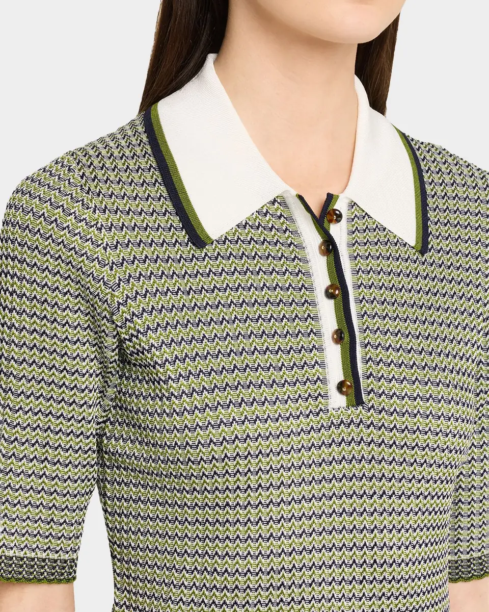 Veronica Beard Soza Compact Knit Polo Top | Thumbnail 4 Veronica Beard Soza Compact Knit Polo Top | Thumbnail 4