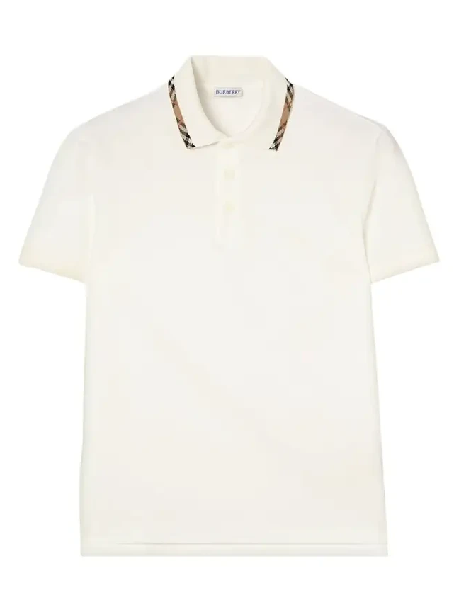 Men's Slim Fit Check-Placket Pique Polo Shirt Men's Slim Fit Check-Placket Pique Polo Shirt